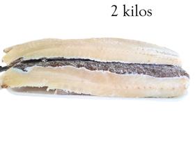 Bacalhau Salgado seco Imperial com pele em pedaço 2 Kilos