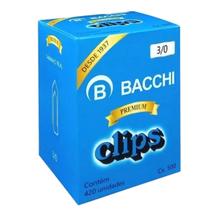 Bacchi Clips Aço Galvanizado, Linha Premium N 3/0 - Caixa Com 420 Unidades, Clipes Para Papel, Documentos