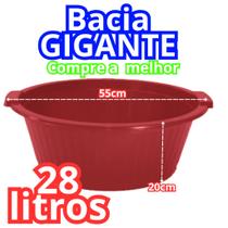 Bacia Balde De Plastico Grande Reforçada Com Alça Gigante Reforçada Lavanderia 28L