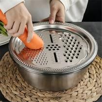 Bacia Bowl Ralador Aço Inox 26cm Para Legumes Queijo Manual