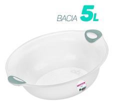 Bacia Com Borracha Nas Laterais Com 5 Litros - Sanremo Prática, Resistente Bacia Com Borracha Nas Laterais Com 5 Litros - Sanremo Prática, Resistente