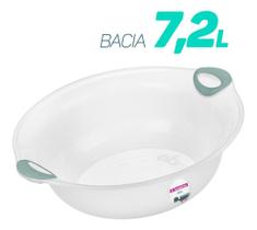 Bacia Com Borracha Nas Laterais Com 7,2 Litros Multiuso, Resistente e Antiderrapante Bacia Com Borracha Nas Laterais Com 7,2 Litros Multiuso, Resistente e Antiderrapante