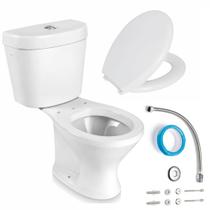 Bacia com Caixa Acoplada Diamantina Branca Infantil + Assento e Kit de Instalação - CBINF00 - ICASA Bacia com Caixa Acoplada Diamantina Branca Infantil + Assento e Kit de Instalação - CBINF00 - ICASA