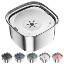 Bacia de água para cães UPSKY 3L, alimentador lento de aço inoxidável