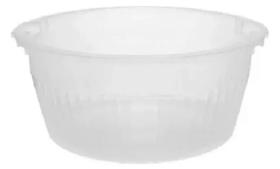 Bacia De Plástico 30 Litros Canelada Transparente Bacia De Plástico 30 Litros Canelada Transparente