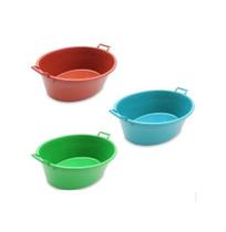 Bacia De Plastico Oval Colors Com Alca Extra G 54L 76X51X29Cm - Plasnew