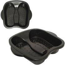 Bacia De Plastico Para Pedicure Preta 37X35X8Cm