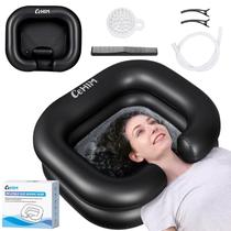 Bacia de shampoo inflável Cehim Portable Shampoo Bowl preta