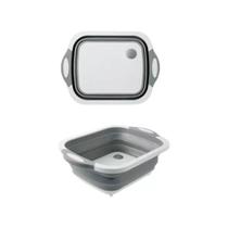 Bacia de Silicone Retrátil Multiuso Cozinha Design Compacto