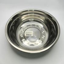 Bacia Em Aço Inox Reforçada Alimentos E Saladas 23x6,5cm Bowl Tigela