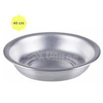 Bacia grande 40 Cm Aluminio 4,7 Litros Reforcado Pro com orla Cuba multiuso Bacia grande 40 Cm Aluminio 4,7 Litros Reforcado Pro com orla Cuba multiuso