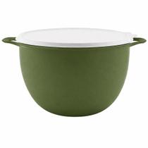 Bacia grande criativa para pães, massas 10 litros verde musgo da tupperware