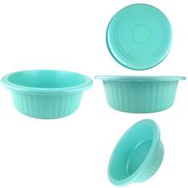 Bacia Multiuso Canelada Reciclada de Plástico 1,2 litro Verde