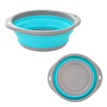 Bacia Multiúso Retrátil Dobrável 9,5 L Reforçada Banho Casa Banho Silicone