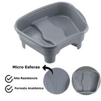 Bacia Para Pés Pedicure Reforçada Profissional Multiuso Relaxamento Com Pedestal Cinza Dompel Bacia Para Pés Pedicure Reforçada Profissional Multiuso Relaxamento Com Pedestal Cinza Dompel