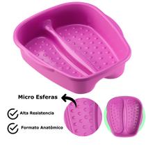 Bacia Para Pés Pedicure Salão de Beleza Multiuso Relaxamento Compact Rosa Dompel Bacia Para Pés Pedicure Salão de Beleza Multiuso Relaxamento Compact Rosa Dompel