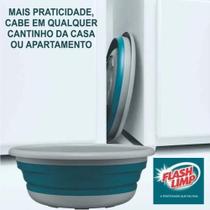 Bacia Retrátil 8 Litros Verde Versátil Dobrável ret3499 Flash Limp