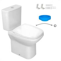Bacia sanitaria deca flex com caixa acoplada branco gelo kp.381.17 + kit instalacao + assento