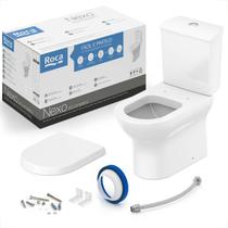 Bacia sanitaria roca nexo com caixa acoplada branca + kit instalacao + assento pp