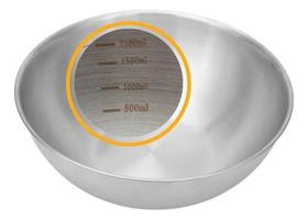 Bacia Tigela Bowl Inox C/ Medidor Massa Saladas Profissional Bacia Tigela Bowl Inox C/ Medidor Massa Saladas Profissional