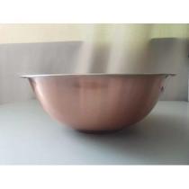 Bacia Tigela Bowl Rose Aço Inox 24 Cm Linha Classic