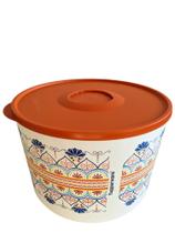 Bacia Travessa para Servir Grande 6,6 Litros Laranja com Decoração (Ilúmina Harmonia) - Tupperware