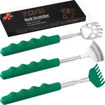 Back Scratcher Yeipis Metal Telescopado com alça de borracha, pacote com 3 unidades Back Scratcher Yeipis Metal Telescopado com alça de borracha, pacote com 3 unidades