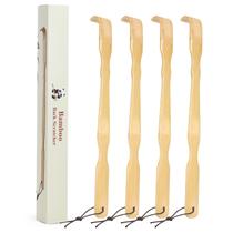 Back Scratcher YIMICOO, bambu, madeira, 43 cm de comprimento, pacote com 4