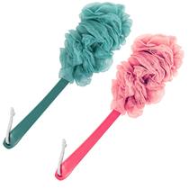 Back Scrubber Evmliy, pacote com 2 escovas de esponja Loofah para chuveiro