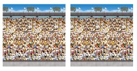 Backdrop Beistle Upper Deck Stadium, 122x915 cm, pacote com 2