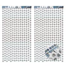 Backdrop BRAVESHINE Silver Snowflake 97x201 cm, pacote com 2 Backdrop BRAVESHINE Silver Snowflake 97x201 cm, pacote com 2
