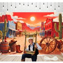 Backdrop Jaailee 300x200 cm Cena do Velho Oeste no Deserto Backdrop Jaailee 300x200 cm Cena do Velho Oeste no Deserto