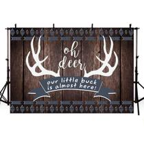 Backdrop MEHOFOND Rustic Oh Deer - Chá de Bebê (2,1x1,5m)