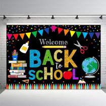 Backdrop MEHOFOND Welcome Back to School 3x2,1 m de poliéster Backdrop MEHOFOND Welcome Back to School 3x2,1 m de poliéster