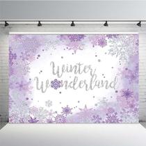 Backdrop MEHOFOND Winter Baby Shower, 2,1 x 1,5 m, aquarela roxa Backdrop MEHOFOND Winter Baby Shower, 2,1 x 1,5 m, aquarela roxa