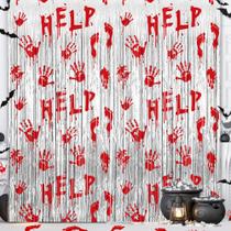 Backdrop Mosoan, pacote com 2 unidades, Bloody Halloween, 100x200 cm