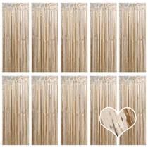 Backdrop Ohiyoo, 10 peças de cortina de alumínio dourada de 1 m x 2,5 m
