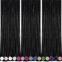 Backdrop QueenDream Black Sequin 60 x 240 cm, 3 pacotes, graduação Backdrop QueenDream Black Sequin 60 x 240 cm, 3 pacotes, graduação