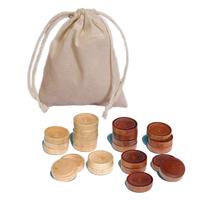Backgammon Wood Chips WE Games Brown & Natural 2,86 cm