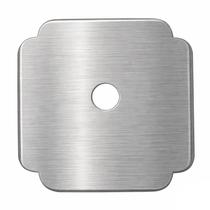 Backplate trust4care 4 unidades acabamento níquel acetinado 4,1 cm quadrado