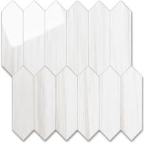 Backsplash Tile Vamos Tile Branco Dolomita Brilhante 30x30cm PVC