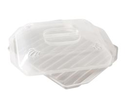 Bacon Rack Nordic Ware com tampa, branca 26x20x5cm