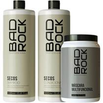 Bad Rock Secos - Kit Cabelos Ressecados Salão Multifuncional (3 Produtos)