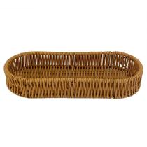Badeja Tramada Tipo Vime Multiuso 23x8cm 6988 Cor:Marrom Claro Badeja Tramada Tipo Vime Multiuso 23x8cm 6988 Cor:Marrom Claro