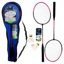 Badminton Completo 2 Raquetes, 3 Petecas e Bolsa game - Home Goods