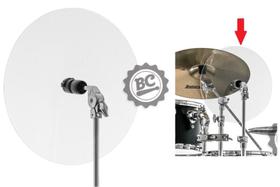 Baffle de Acrílico Promusic 16 defletor para controlar o som e sobras dos pratos e da bateria