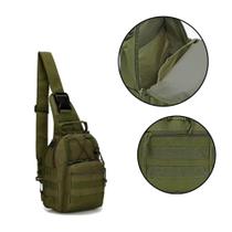 Bag Bolsa de Ombro Tática Militar 7L Verde Compacta, Resistente e Ideal para Trilhas, Ciclismo e Us