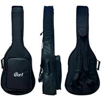 Bag Capa Almofadada Cargo Para Violão Folk Cort Preto Bag Capa Almofadada Cargo Para Violão Folk Cort Preto