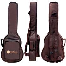 Bag Capa Almofadada Luxo Cargo Marrom Para Violão Baby Rozini Yamaha Takamine Vogga Cort - AMS