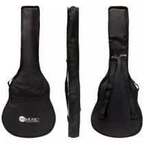 Bag Capa Almofadada Para Violão Flat Com Alças E Bolso Marrom Ny-600